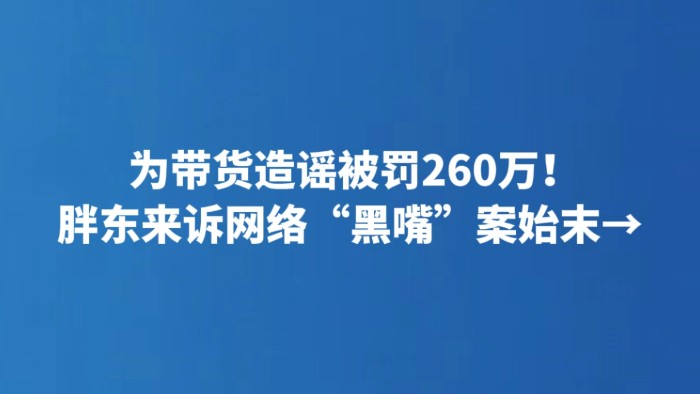 为带货造谣被罚260万！胖东来诉网络“黑嘴”案始末→