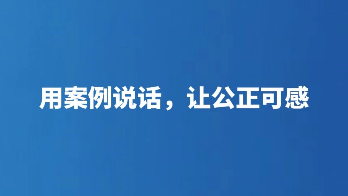 用案例说话，让公正可感