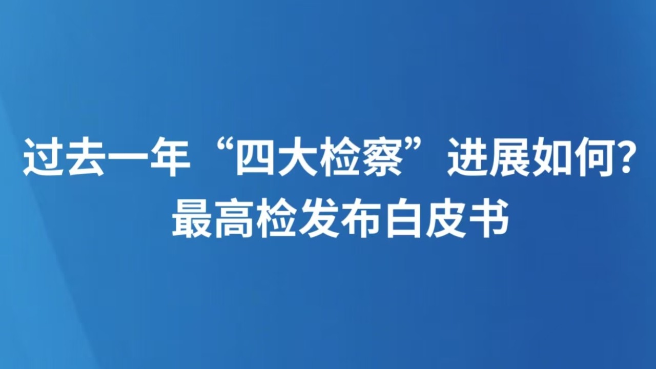 过去一年“四大检察”进展如何？最高检发布白皮书