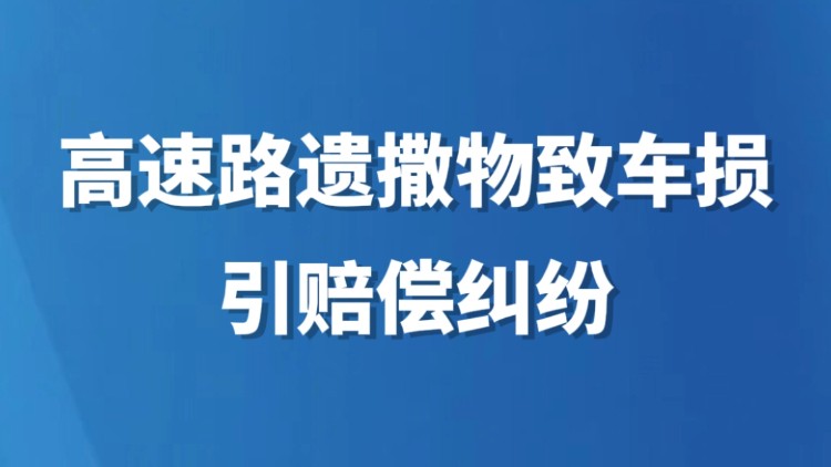 高速路遗撒物致车损引赔偿纠纷