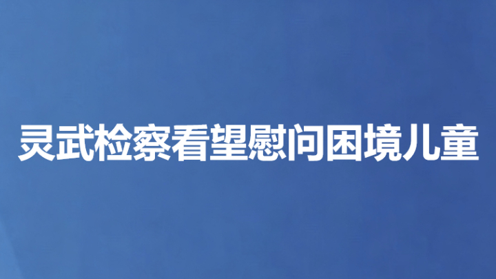 灵武检察看望慰问困境儿童