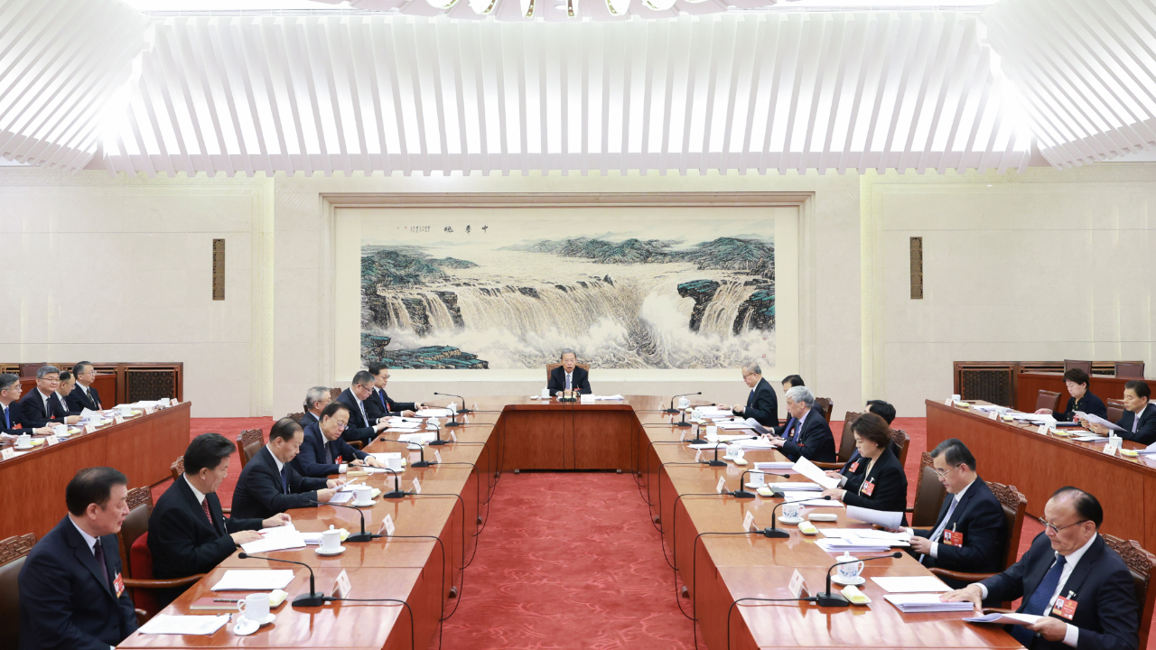 十四届全国人大四次会议主席团常务主席第二次会议举行 赵乐际主持
