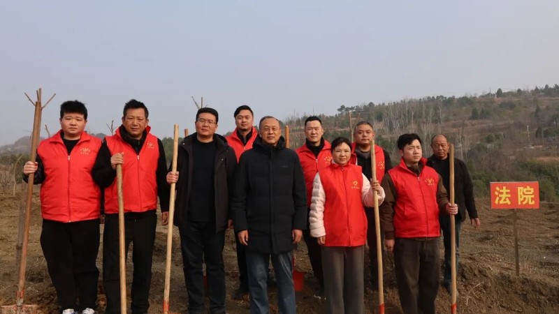 法护青山 为绿充“植”——河南省南阳市镇平县法院开展义务植树活动