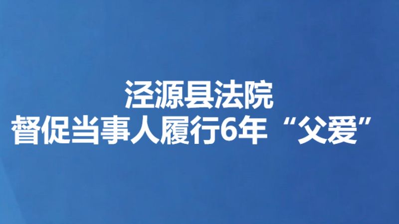 泾源县法院督促当事人履行6年“父爱”