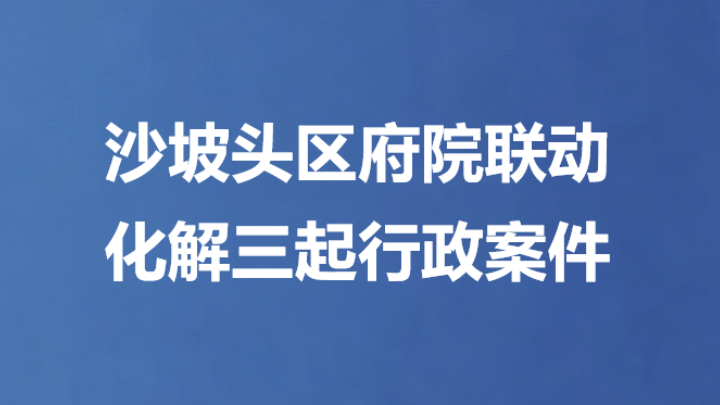 沙坡头区府院联动 化解三起行政案件