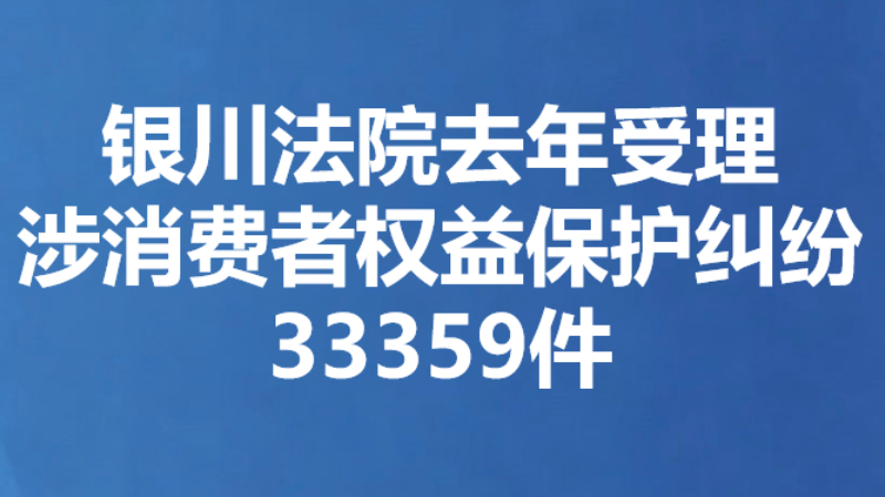 银川法院去年受理涉消费者权益保护纠纷33359件