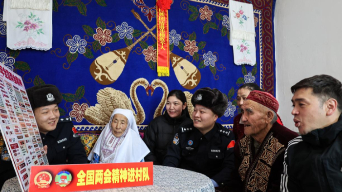 两会宣传进村队