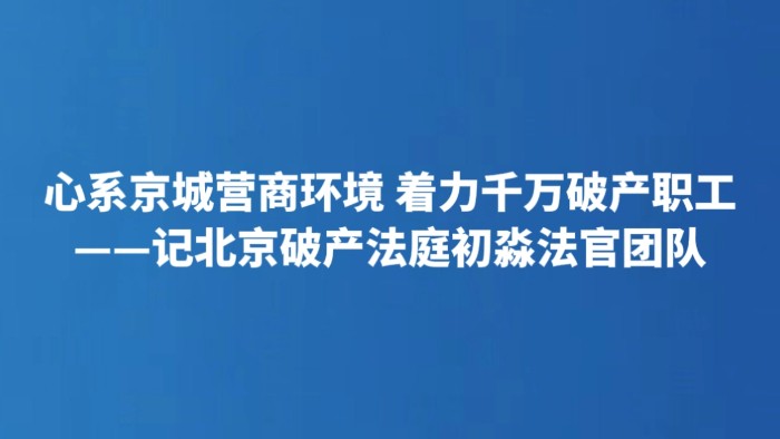 心系京城营商环境 着力千万破产职工 ——记北京破产法庭初淼法官团队