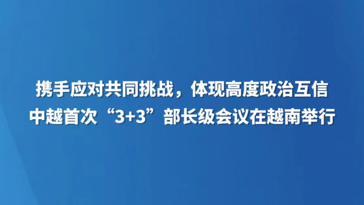 携手应对共同挑战，体现高度政治互信，中越首次“3+3”部长级会议在越南举行