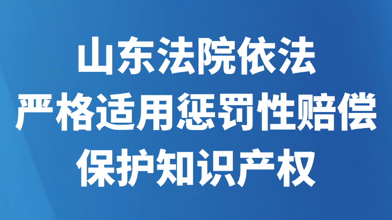 山东法院依法严格适用惩罚性赔偿保护知识产权
