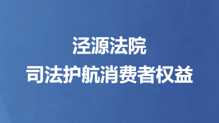 泾源法院司法护航消费者权益