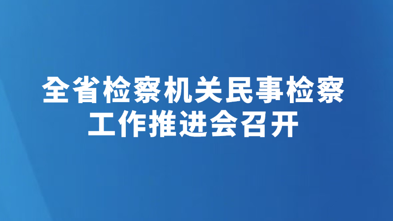 全省检察机关民事检察工作推进会召开