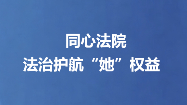 同心法院法治护航“她”权益