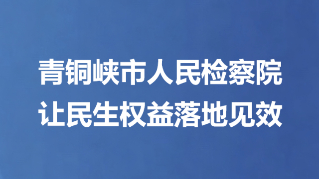 青铜峡市人民检察院让民生权益落地见效