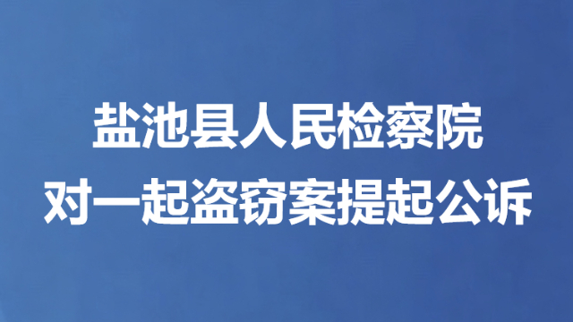 盐池县人民检察院对一起盗窃案提起公诉