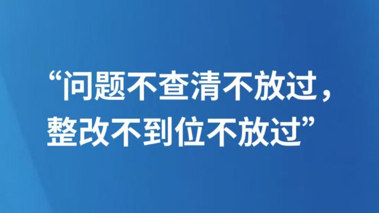 “问题不查清不放过，整改不到位不放过”