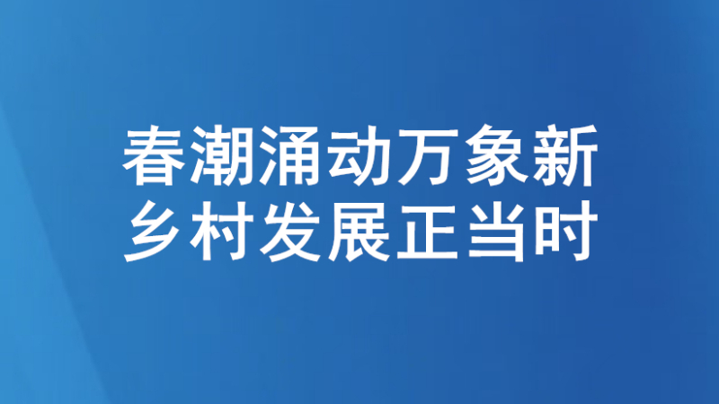 春潮涌动万象新 乡村发展正当时
