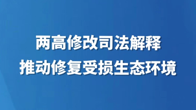 两高修改司法解释推动修复受损生态环境