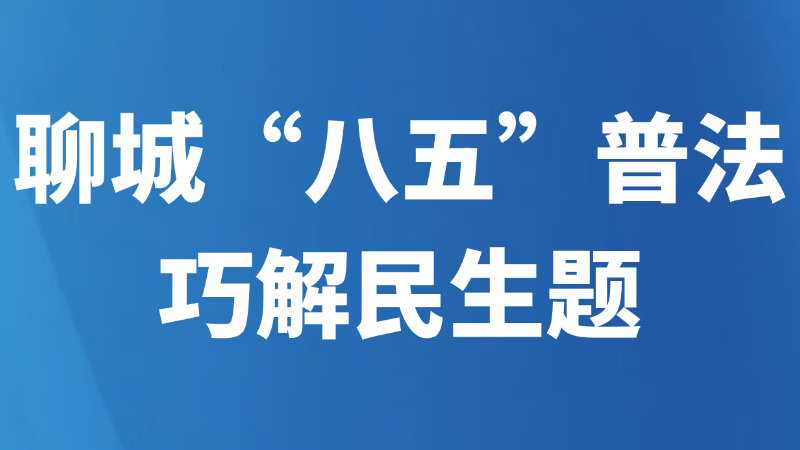 聊城“八五”普法巧解民生题