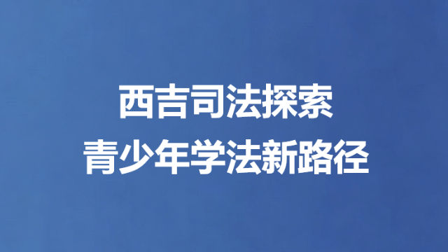 西吉司法探索青少年学法新路径