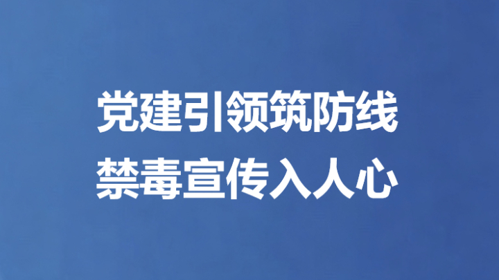 党建引领筑防线 禁毒宣传入人心