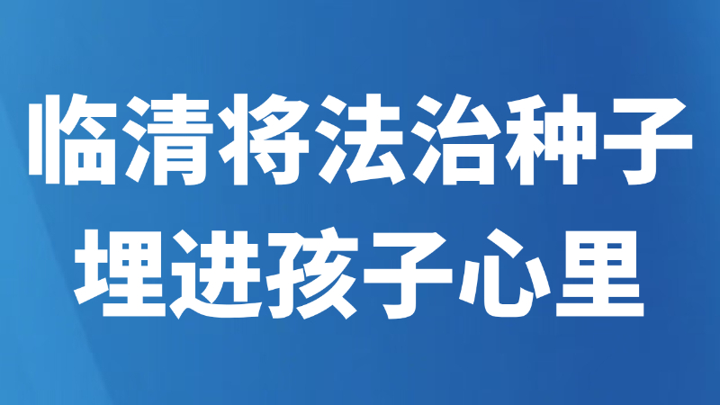临清将法治种子埋进孩子心里