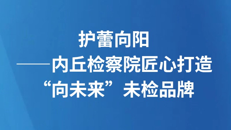 护蕾向阳——内丘检察院匠心打造“向未来”未检品牌