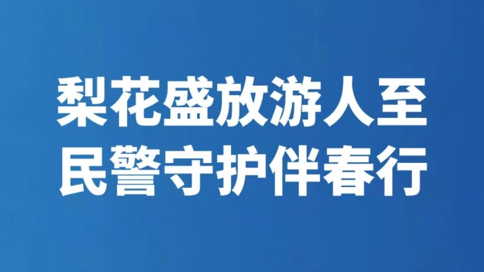 梨花盛放游人至 民警守护伴春行
