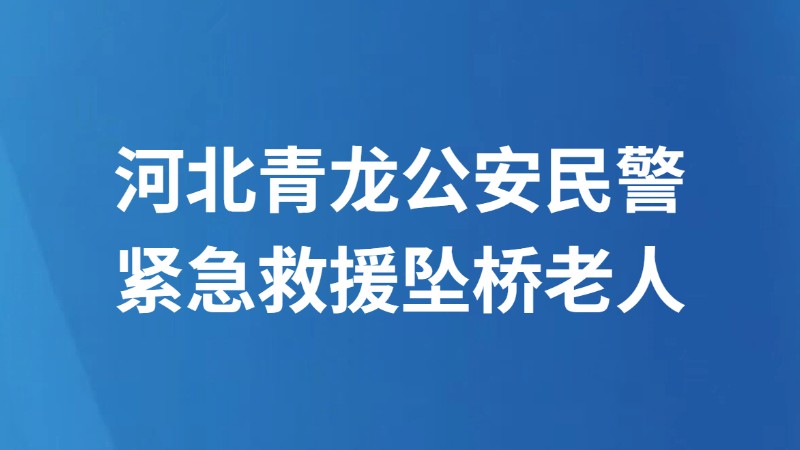 河北青龙公安民警紧急救援坠桥老人