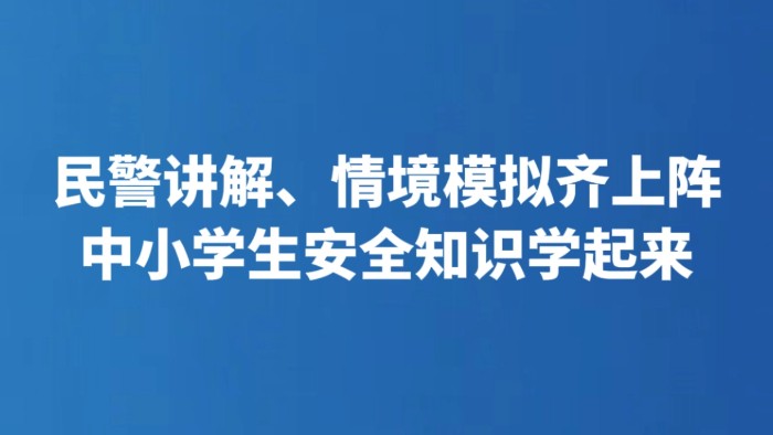 民警讲解、情境模拟齐上阵 中小学生安全知识学起来