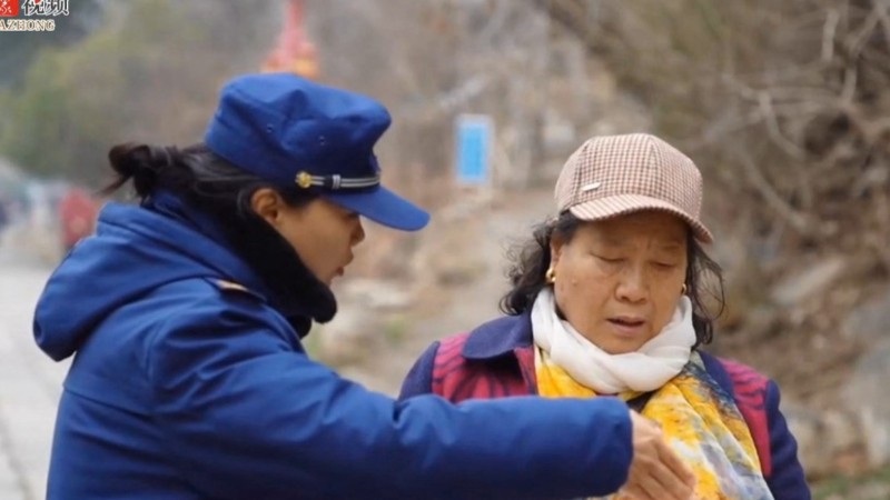 柔肩担山：清明时节，这群“火焰蓝”玫瑰为泰山“站岗”