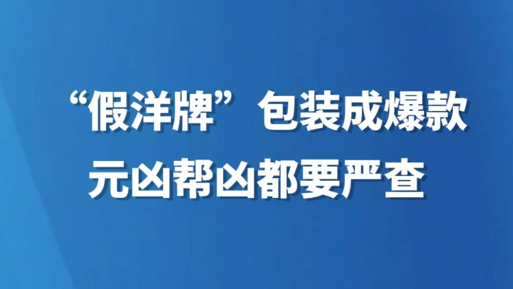 “假洋牌”包装成爆款，元凶帮凶都要严查