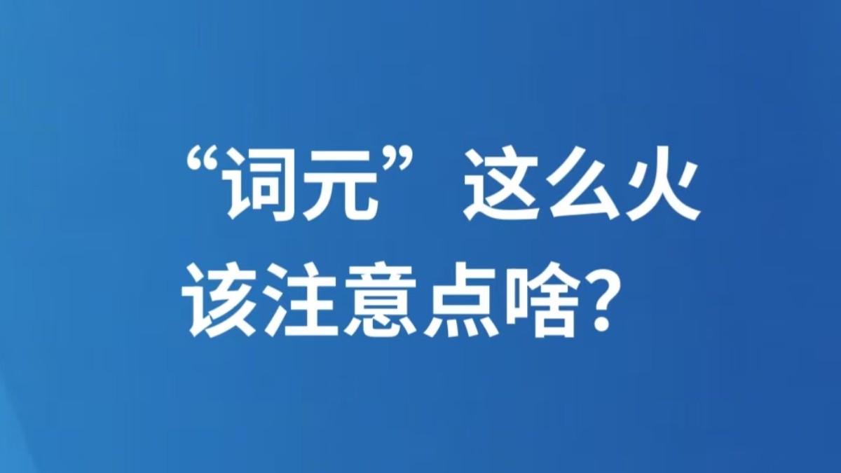 “词元”这么火，该注意点啥？