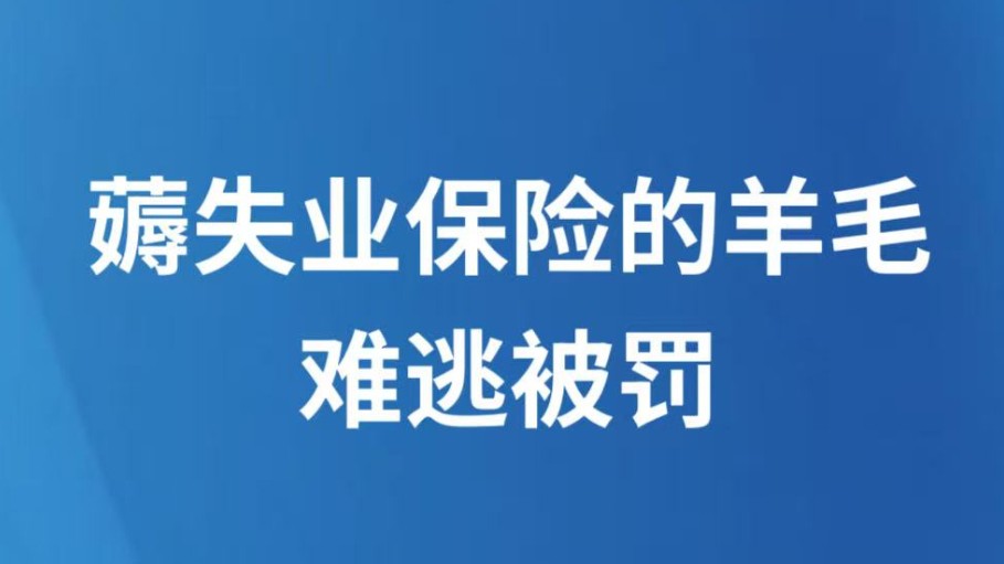 薅失业保险的羊毛，难逃被罚