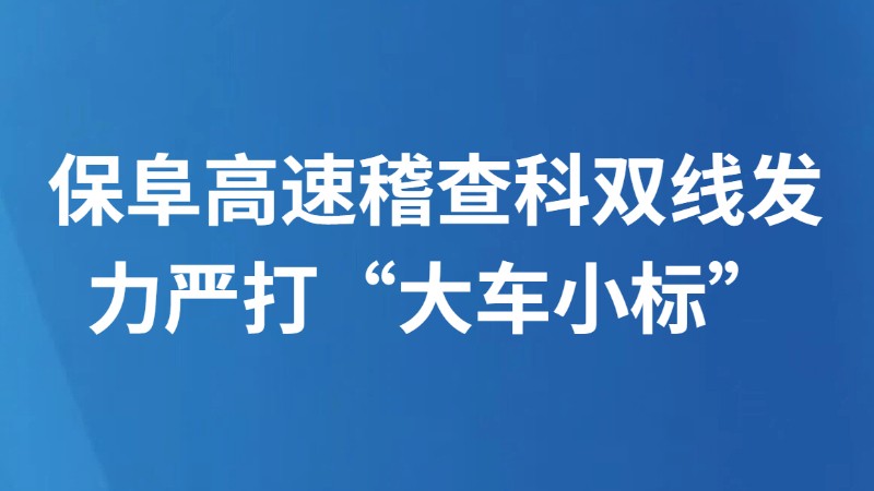 保阜高速稽查科双线发力严打“大车小标”