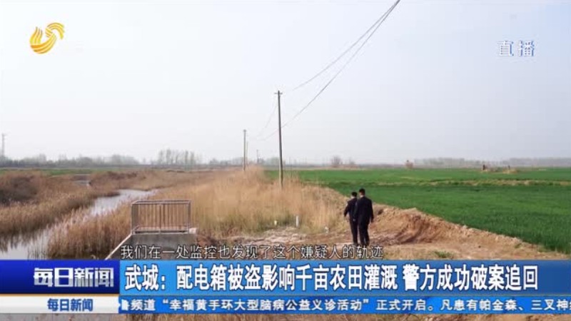 武城：配电箱被盗影响千亩农田灌溉 警方成功破案追回
