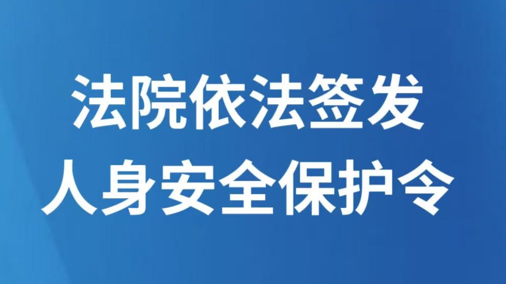 法院依法签发人身安全保护令
