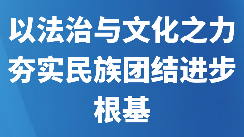 以法治与文化之力夯实民族团结进步根基