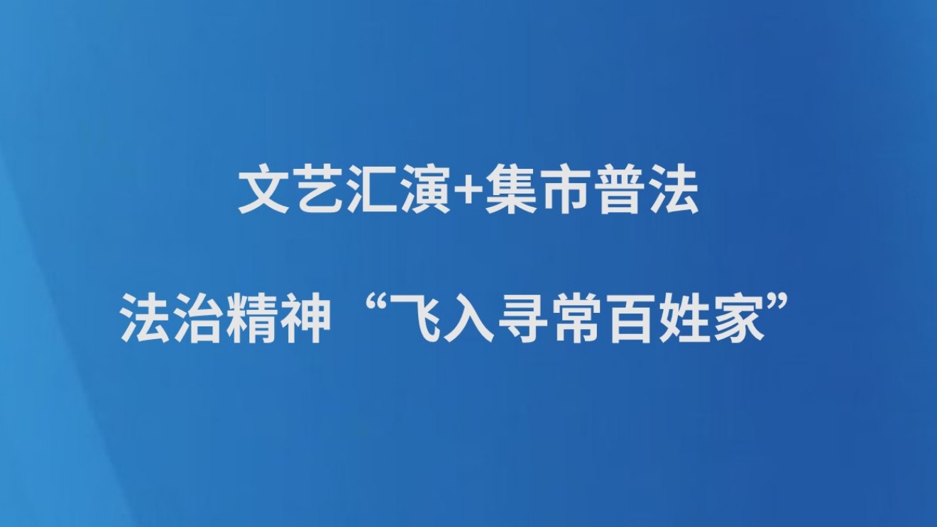 文艺汇演+集市普法，法治精神“飞入寻常百姓家”