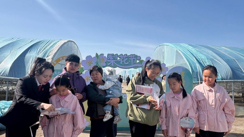 新疆和布克赛尔蒙古自治县夏孜盖乡：梨花盛景润民心 兵地联合普法行