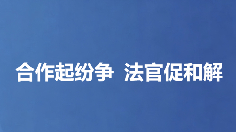 合作起纷争 法官促和解