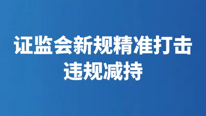 证监会新规精准打击违规减持