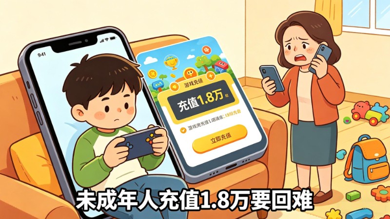 8岁孩子玩手游，充值1.8万要回难