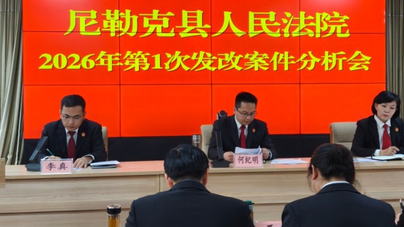 新疆尼勒克县人民法院召开2026年度第一次发改案件分析会