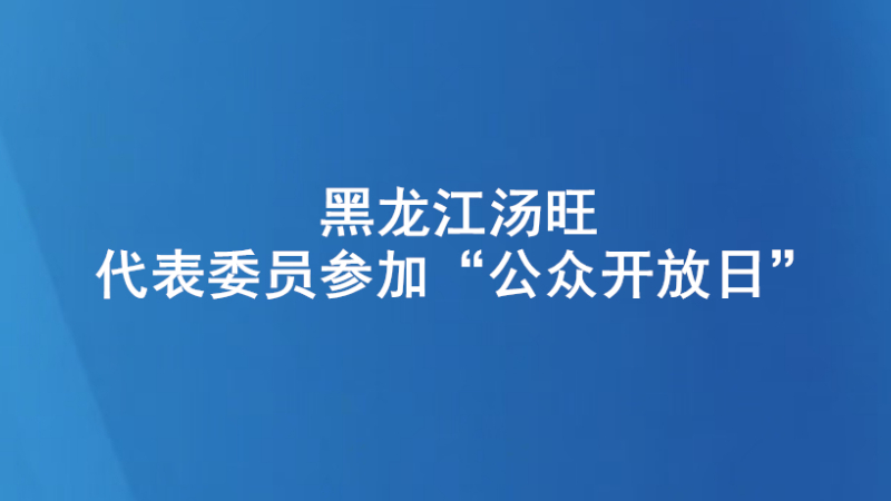 黑龙江汤旺：代表委员参加“公众开放日”
