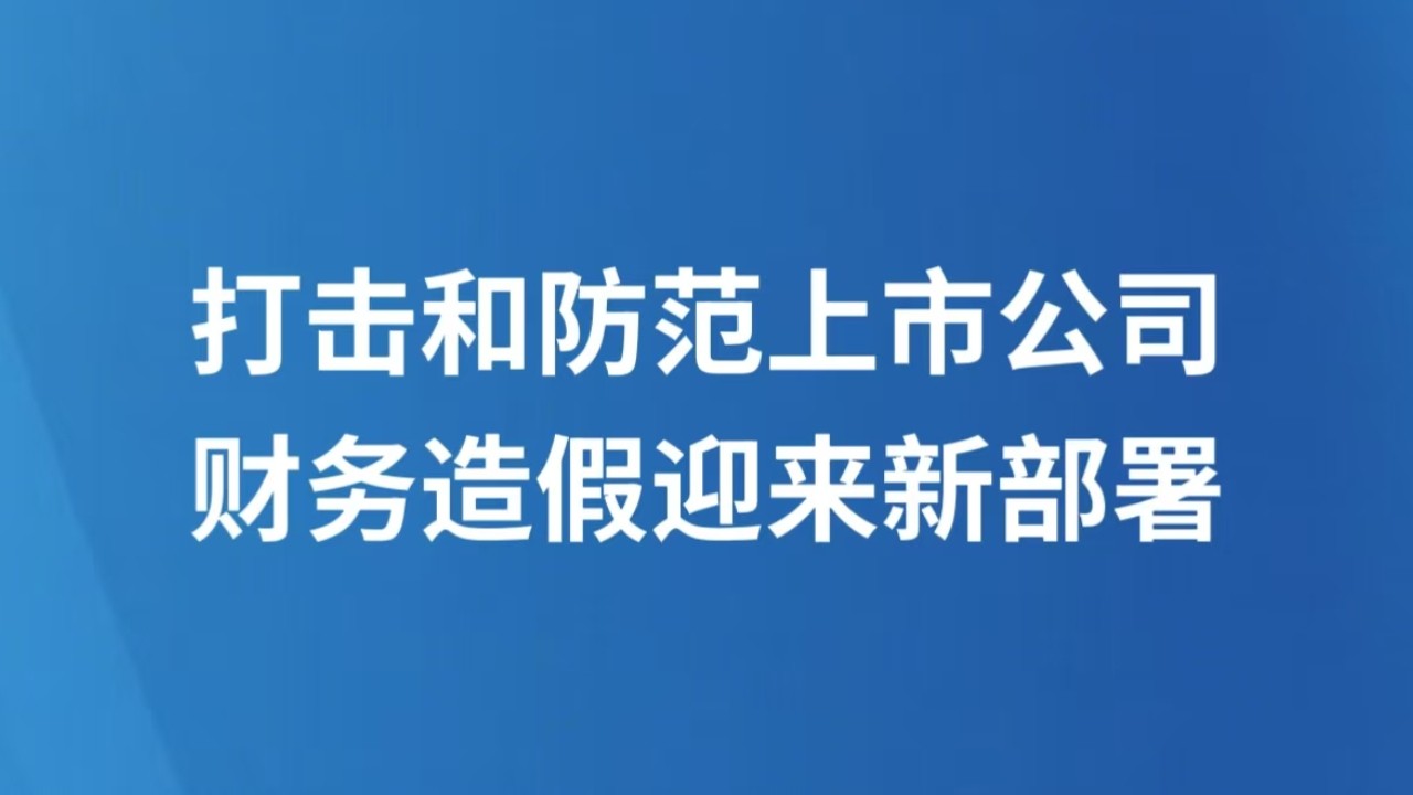 打击和防范上市公司财务造假迎来新部署