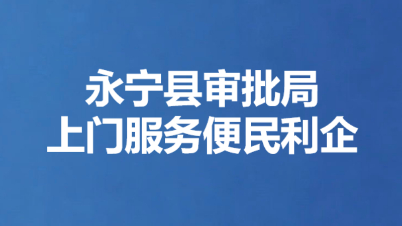 永宁县审批局上门服务便民利企