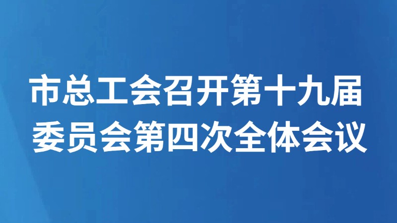 市总工会召开第十九届 委员会第四次全体会议