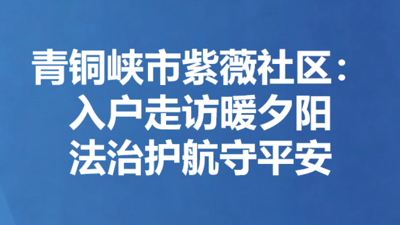 青铜峡市紫薇社区：入户走访暖夕阳 法治护航守平安