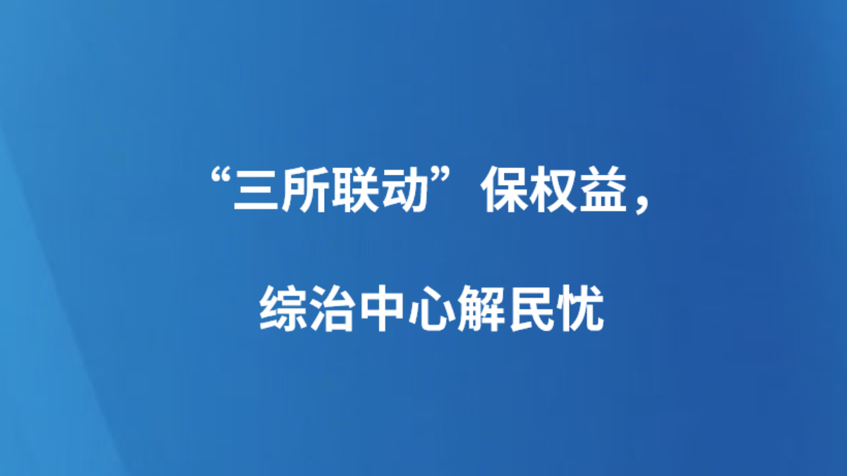 “三所联动”保权益，综治中心解民忧